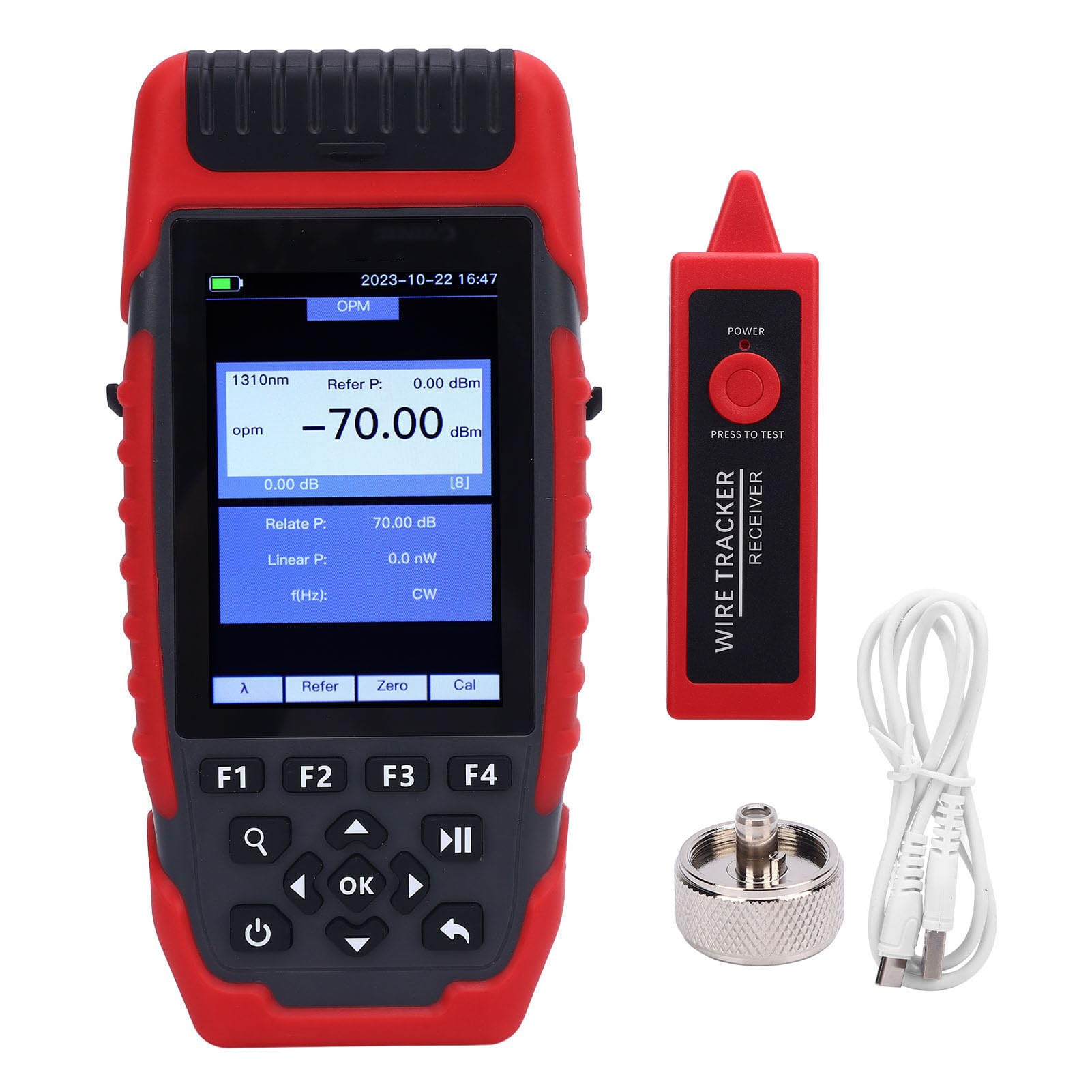 Tester OTDR, Tester Multifunzionale in Fibra Ottica con Lunghezze D'onda di 1310 Nm/1550 Nm, Intervallo di 64 Km, Touchscreen, Misuratore di Alimentazione, VFL, Tracciamento del