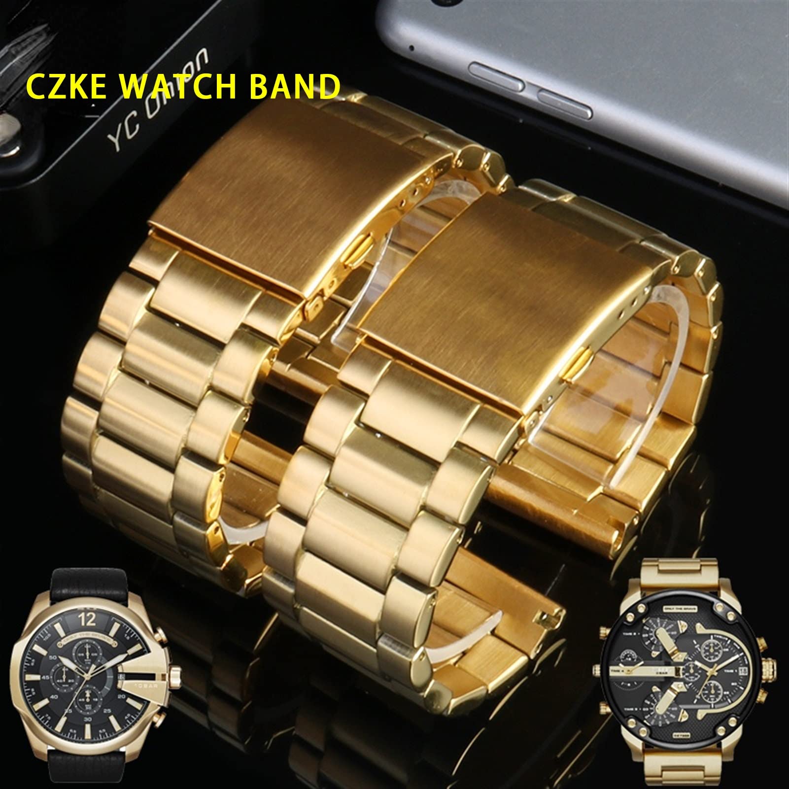 Amazon.com: CZKE for Diesel DZ7333 DZ4344 Watch Large dial Men