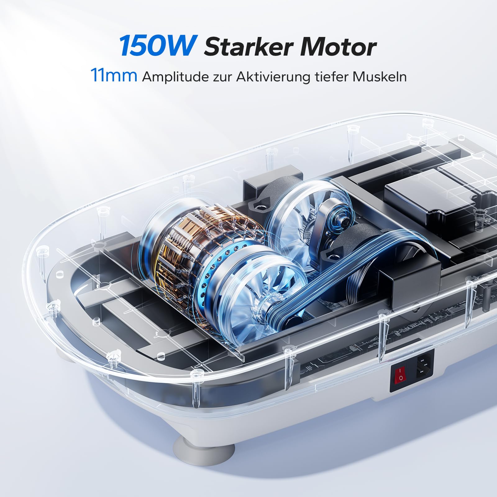 MERACH Vibrationsplatte, Leistungsstarke Vibrationsplattform für Ganzkörpertraining, Muskelaufbau und -formung, Automatische Geschwindigkeitsregelung, Eingebauter Bluetooth-Lautsprecher