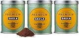 Premium Saula Målat kaffe, Pack 3 kaburkar om 250 gr. Organisk Premium 100% Arabica