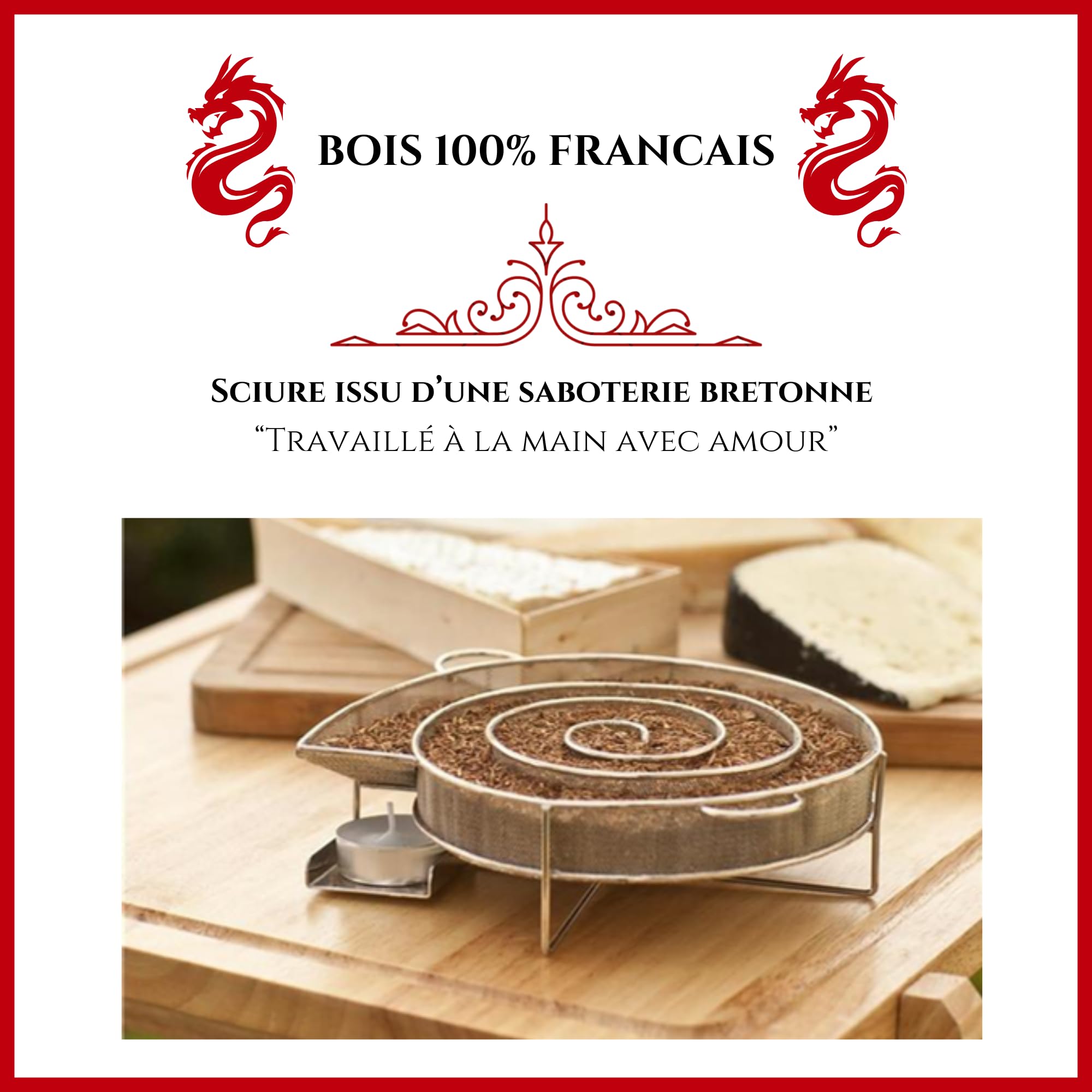 Sciure de hêtre pour Fumage à Froid | Combustion régulière - Qui ne s’éteint Pas | Production Artisanal | Utilisé par Les PROFESIONNELLE (Saumonier et Charcuterie) | 100% Français