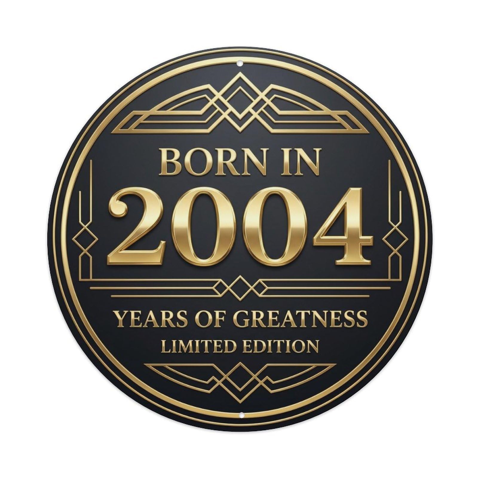 Born In 2004 Years Of Greatness Year-Themed Birthday Gift Vintage Metal Tin Sign