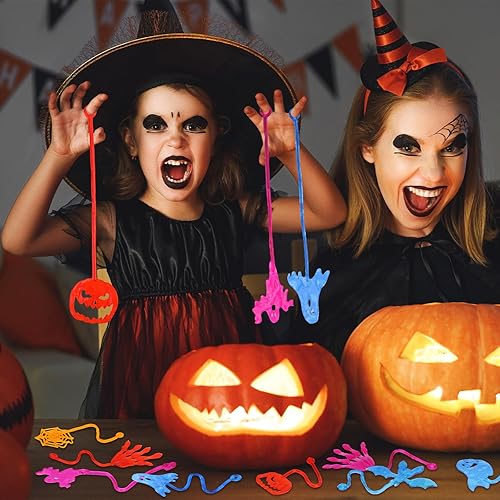 Miniatura 5 de Shappy 300 piezas de manos adhesivas de Halloween, regalos de fiesta, bolsas de regalo, murciélago, fantasma, calabaza, telaraña, palma, palma,