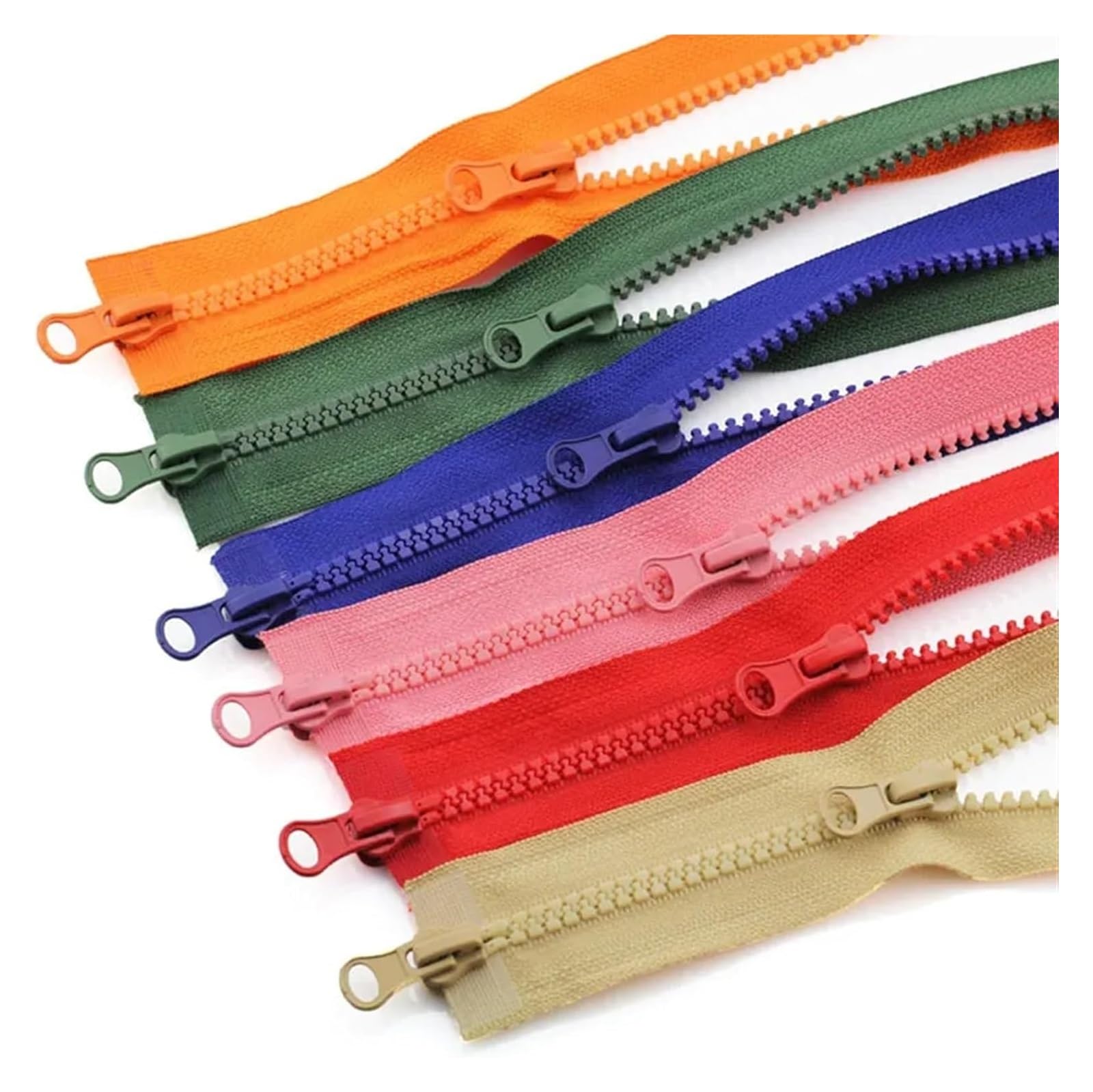 DIY-Nylonreißverschlüsse, 3-teiliges Reißverschluss-Jacken-Doppelreißverschluss-Kleidungsreißverschluss-Zubehör Schlafsack Zwei-Wege-Doppel-Öffnungsreißverschlusskopf(Brown,80CM5#)