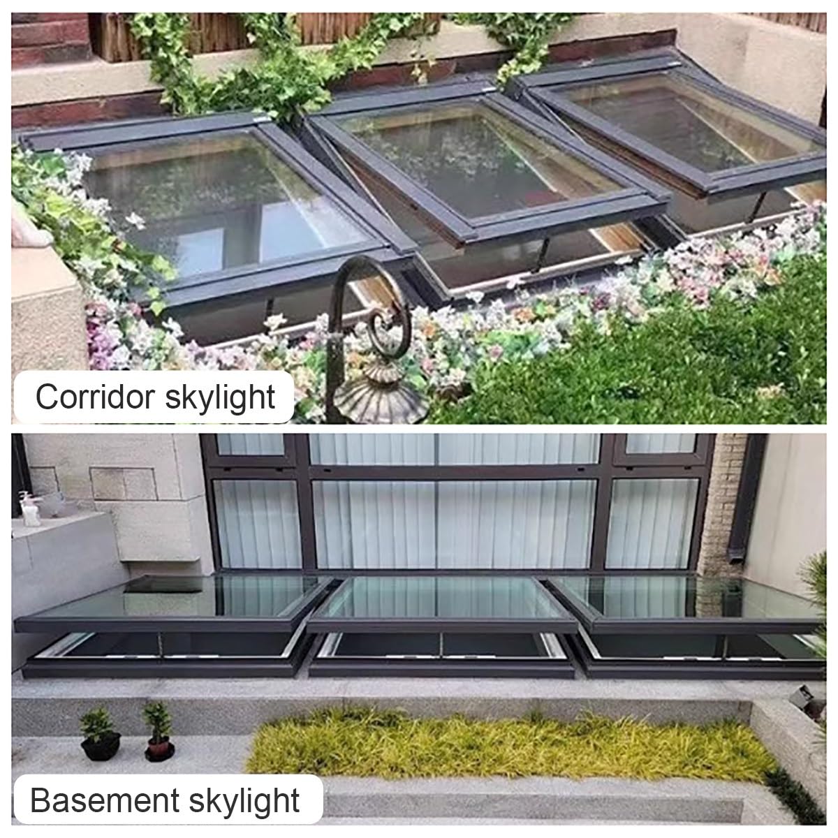 Automatyczny świetlik dachowy z pilotem zdalnego sterowania i czujnikiem deszczu, niestandardowy rozmiar 60 x 60 cm, do przedpokoju, Conserva Staase Ga, system wentylacyjny odporny na warunki