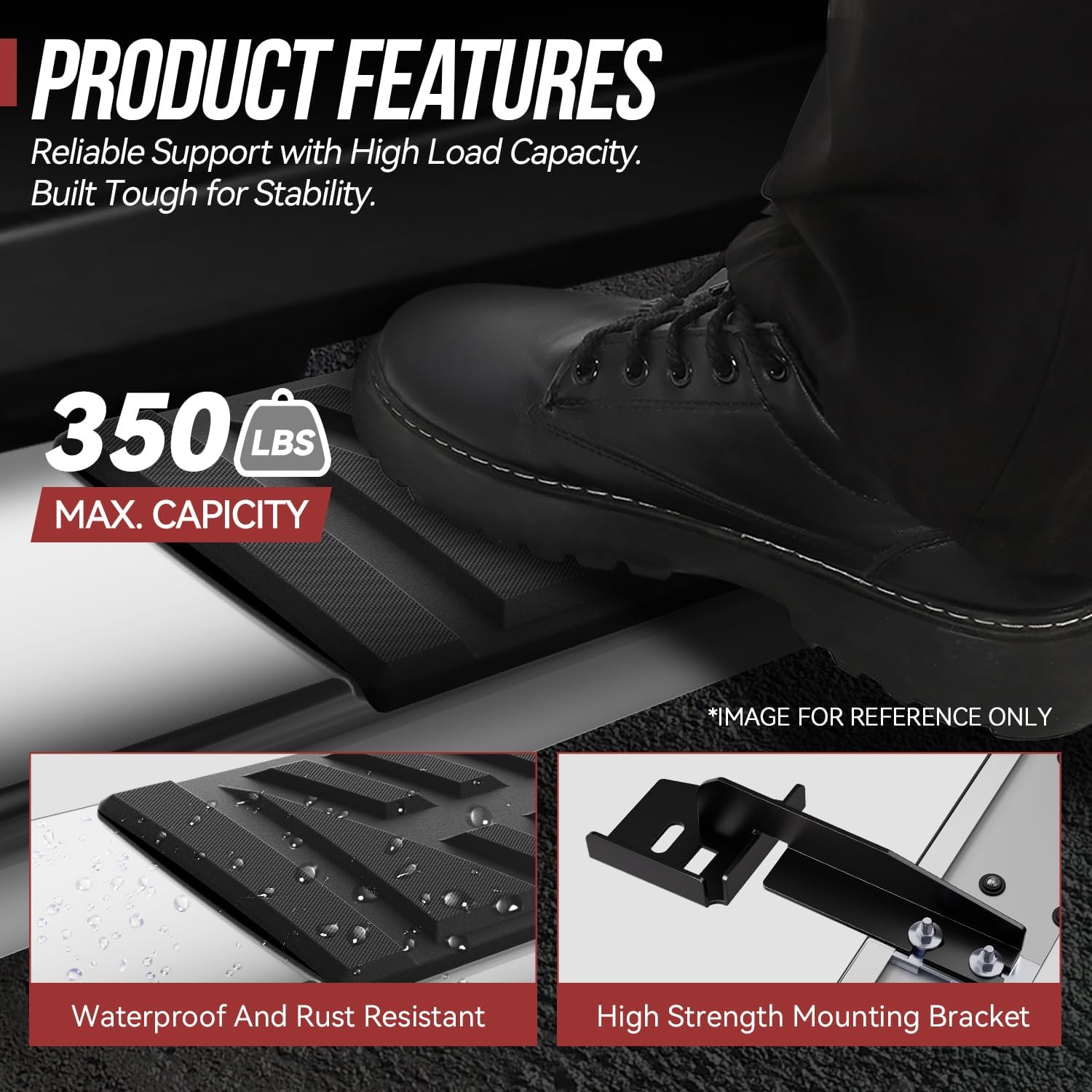 Running Boards Compatible with 2021 2022 2023 2024 Nissan Rogue, Pair of Stainless Steel Side Steps Nerf Bars, 6.5in. x 69in.