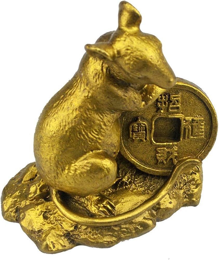 Amazon.co.jp: 鼠 ネズミ 銅製 金運アップ 開運 お守り 風水置物 住宅