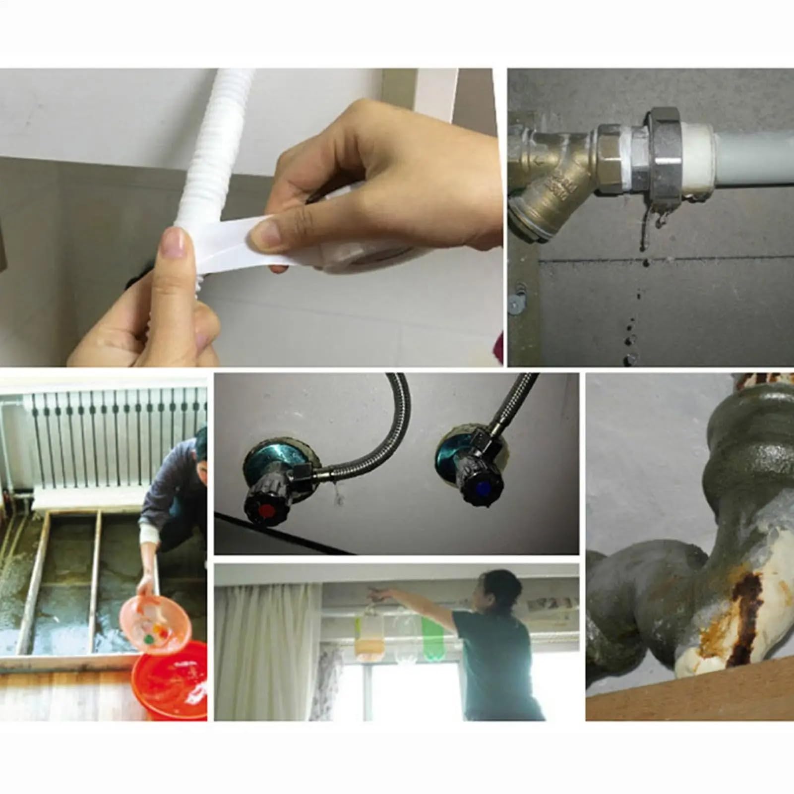 Nastro isolante autofondente for tubo dell'acqua da 10 pezzi Nastri autoadesivi for dissipazione del calore di emergenza per la riparazione di tubi