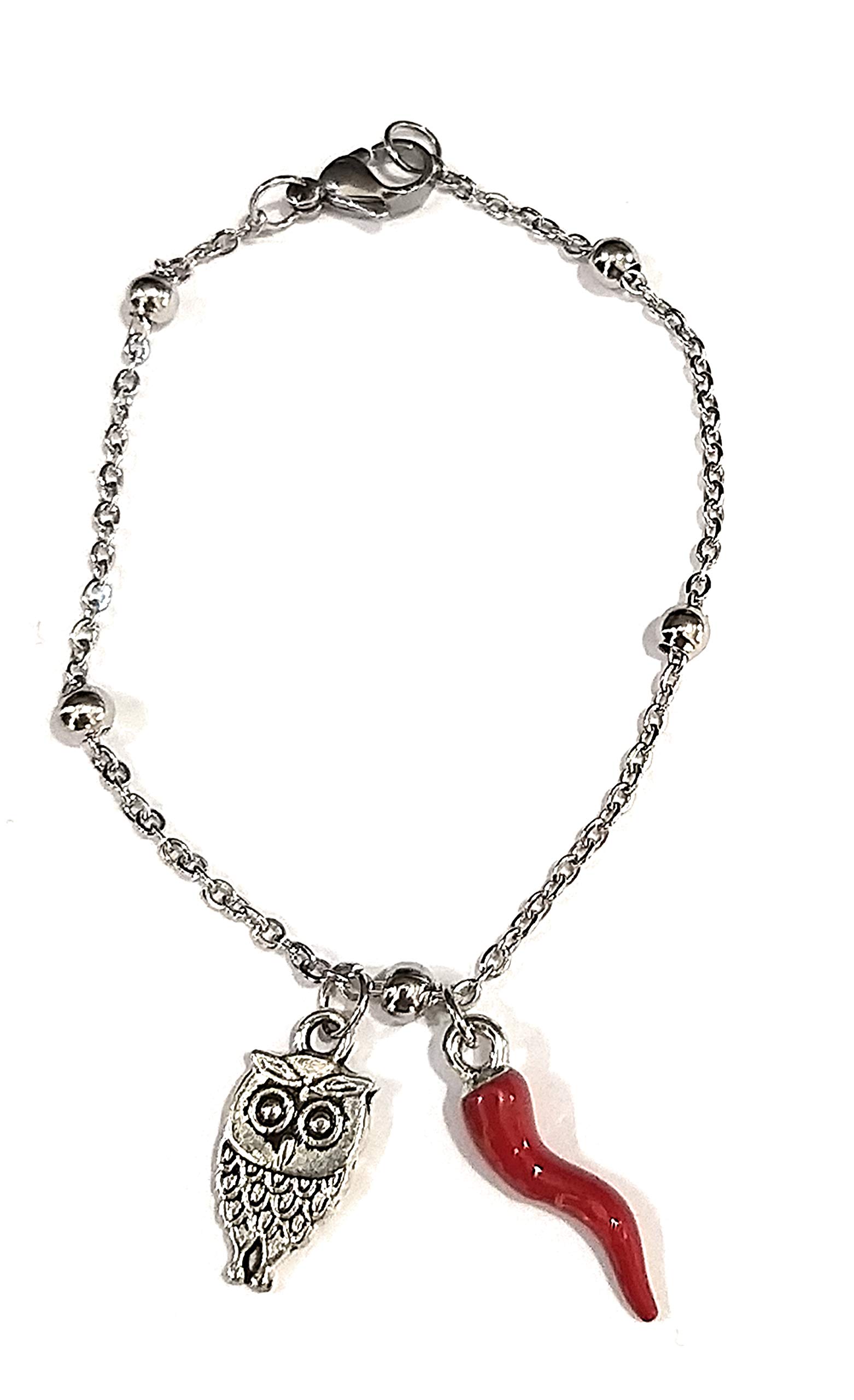 Bracciale Donna Portafortuna In Acciaio Con Ciondolo Quadrifoglio | Made In Italy, Regolabile, Emozionale - 3