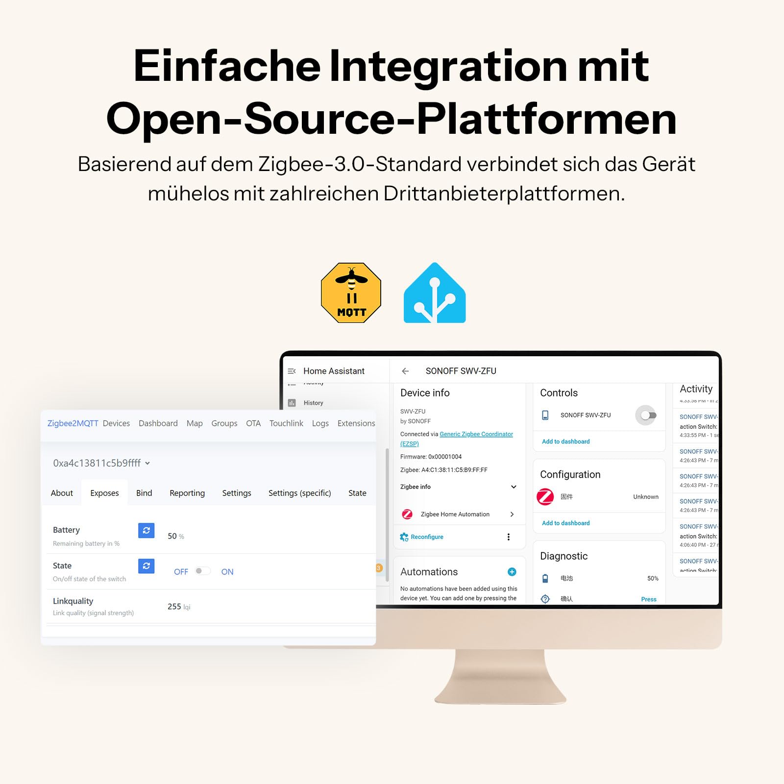 SONOFF SWV-ZFE Hydro ONE Zigbee Bewässerungscomputer, Messinganschluss, wetteradaptive Bewässerung mit Durchflussmesser, 4×AA, Zigbee-Hub erforderlich, kompatibel mit Home Assistant