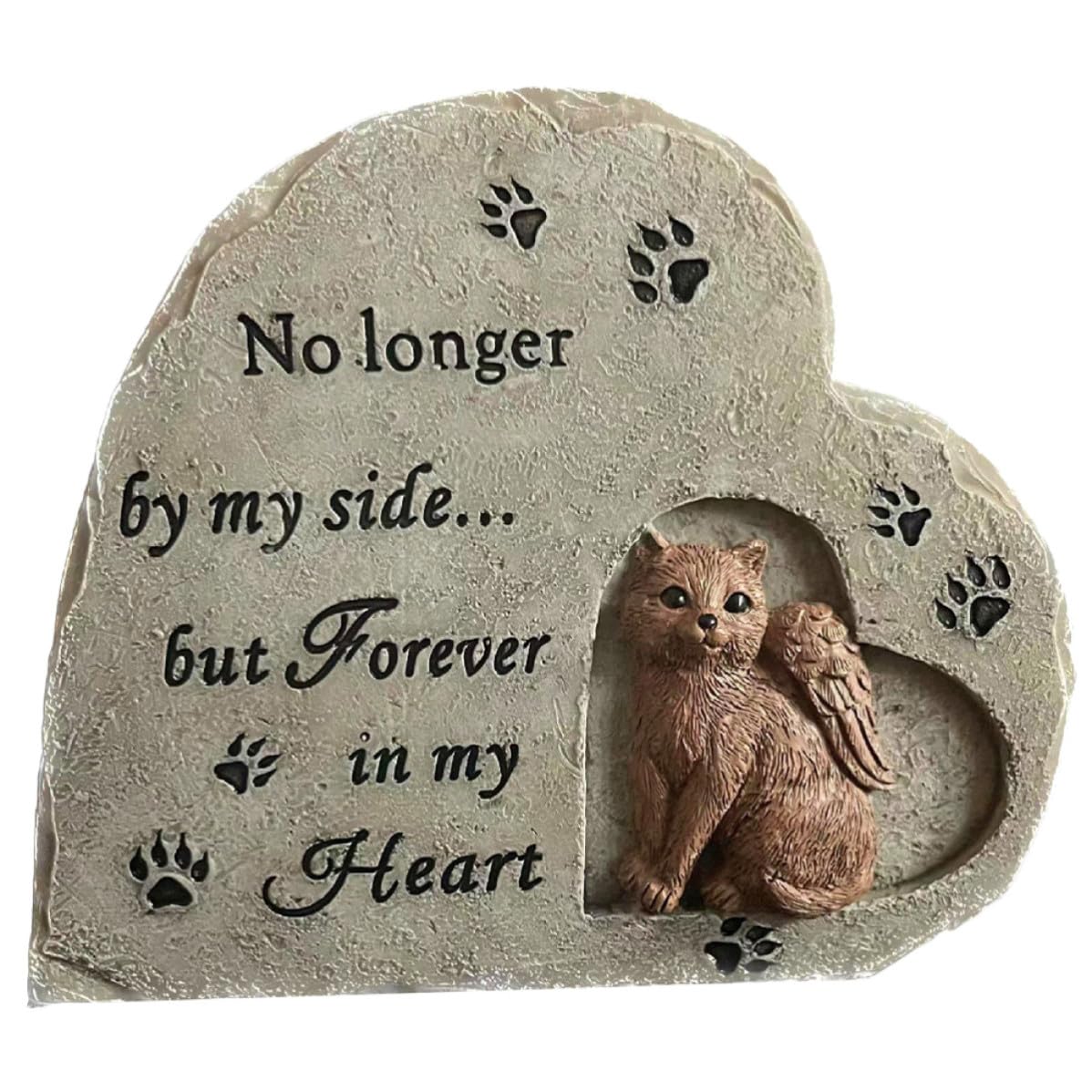 Piedra conmemorativa de resina para gato, monumento decorativo minkissy para exterior