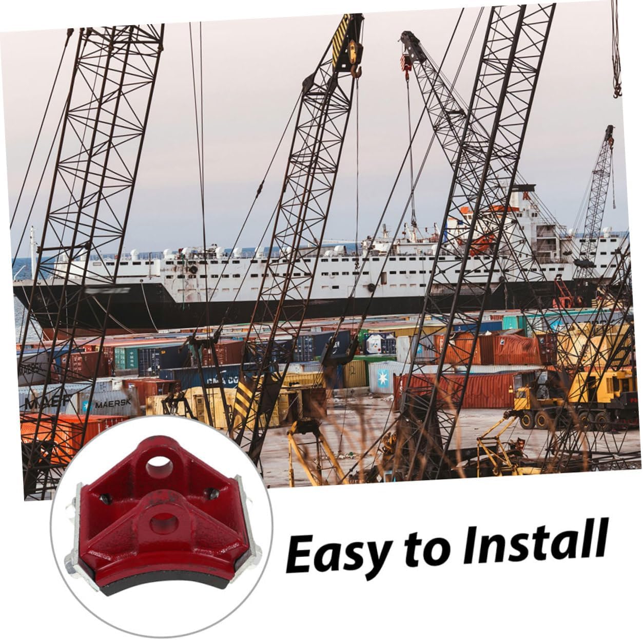 CHILDWEET Emergency Brake Shoes Pad Replacement for Tower Cranes Series Parking Brake Hardware High Wear Resistance Easy Installation