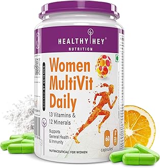 MultiVitamin for Women - Multi-Vit Daily - 13 Vitamins & 10 Minerals - 60 Vegetable Capsules