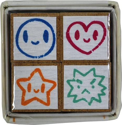 Amazon スタンプ工房 愛 かわいいスタンプセット プチスタンプ4本セット エコウッド J1 04 文房具 オフィス用品 文房具 オフィス用品
