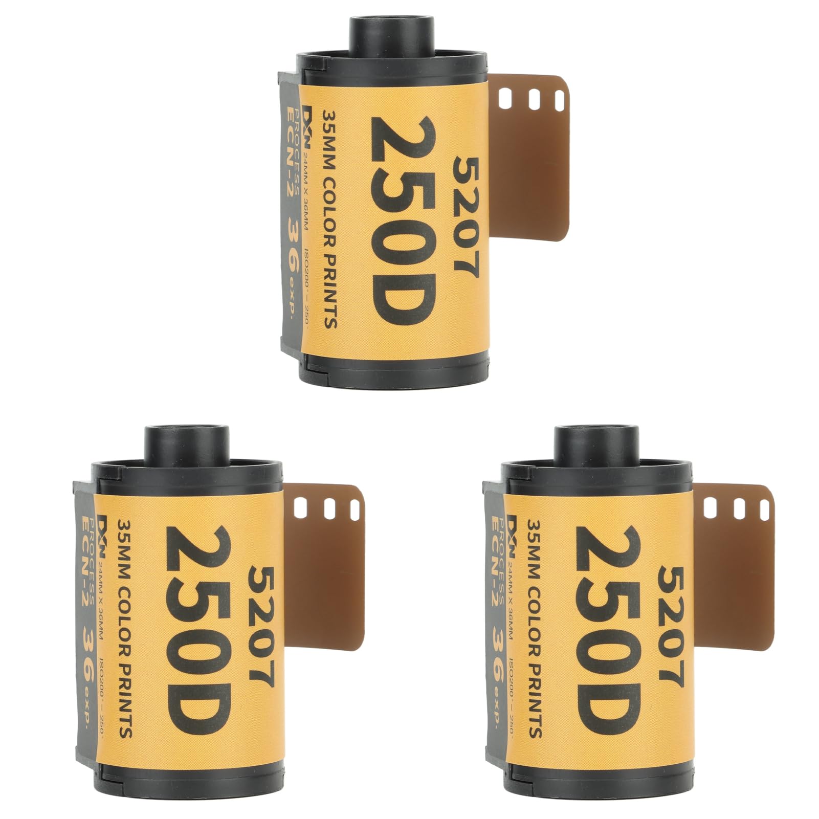 3 Roll 35mm Color Print Film, Professional Camera Color Negative Film High Contrast Color Print Film Wide Exposure Range ECN 2 Process Colour Print Camera Film for 135 Camera