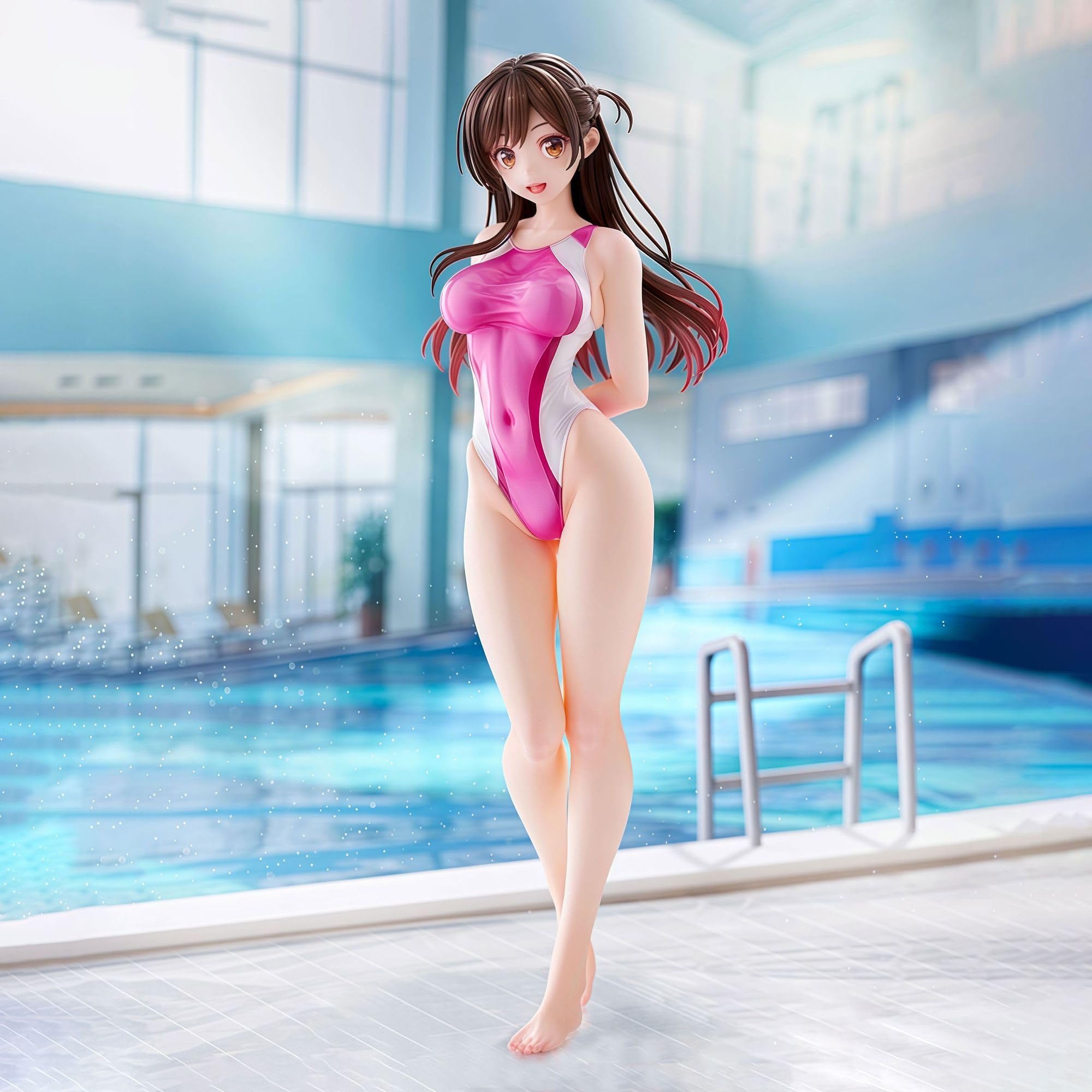 Amazon.co.jp: 水原千鶴 競泳水着 フィギュアVer.1/7高さ約26cmABS&PVC