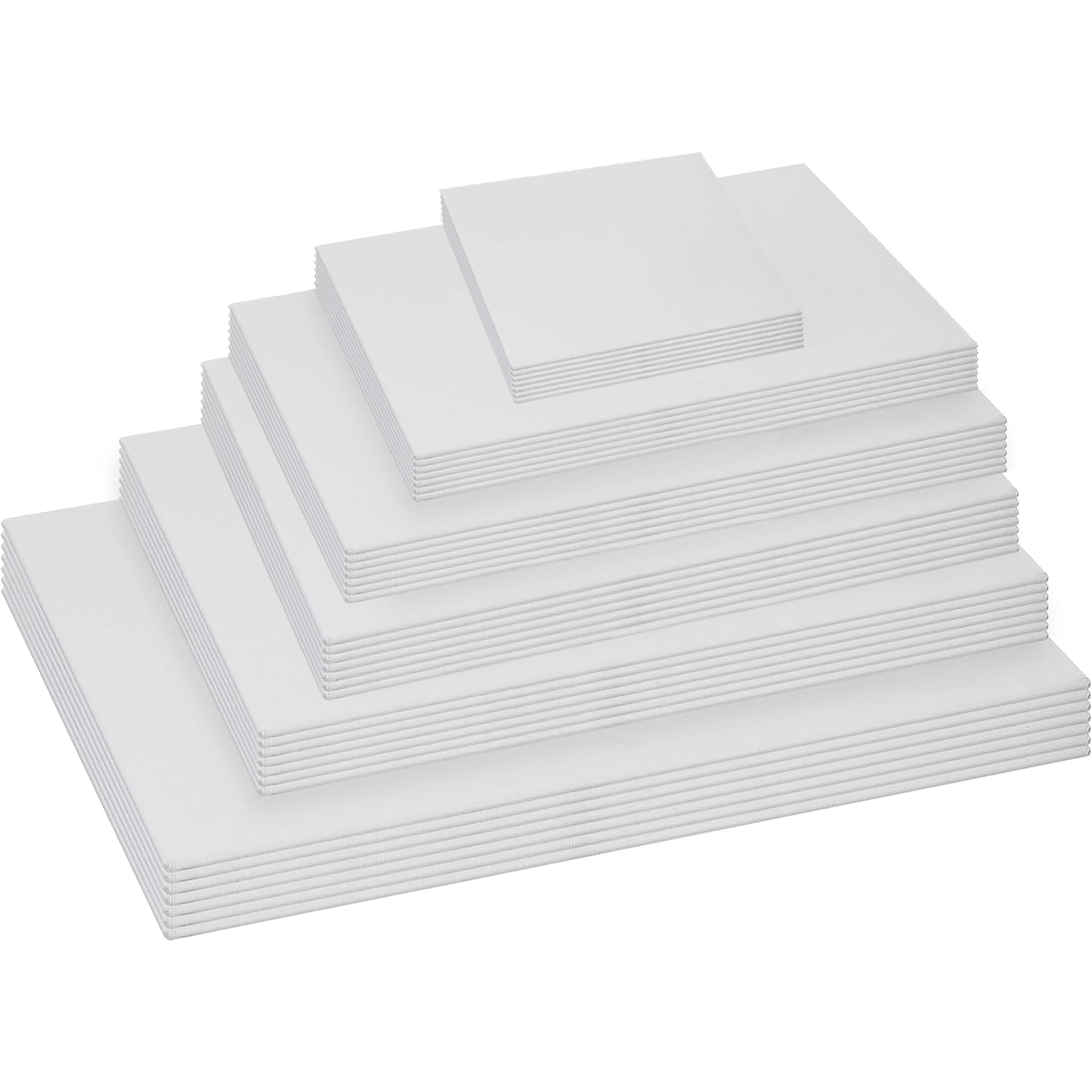 Rousrie Canvas Board for Acrylic, Gouache, Watercolour,Ink Painting Board, Art Supplies for Artist (100% Cotton Canvas) (6PC (4x4, 5x7, 8x10, 10x12, 9x11, 8x8)) 4