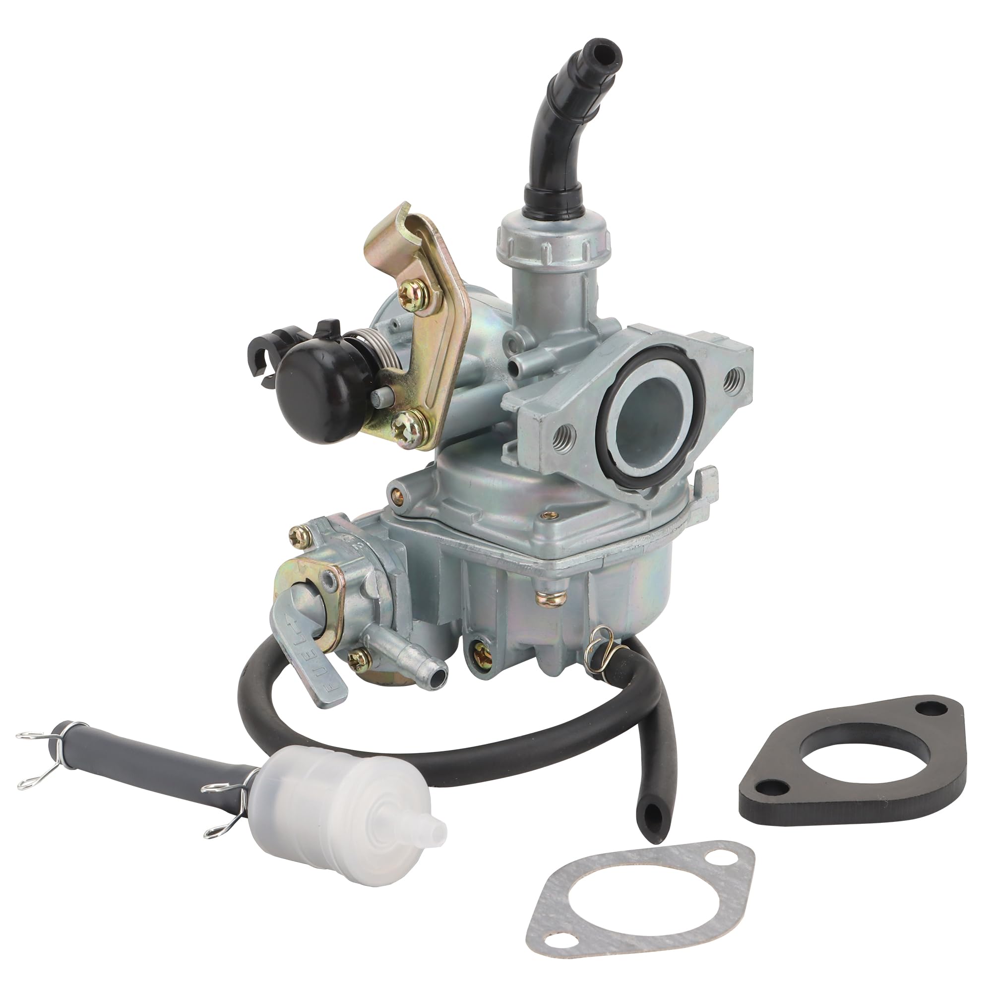 WOOSTAR PZ19 Carburador con Filtro de Combustible Tubo Gasolina Juntas Reemplazo para Taotao GY6 50cc 70cc 90cc 110cc 125cc ATV 4 Wheeler Quad Dirt Pit Bike Go Kart Ciclomotor