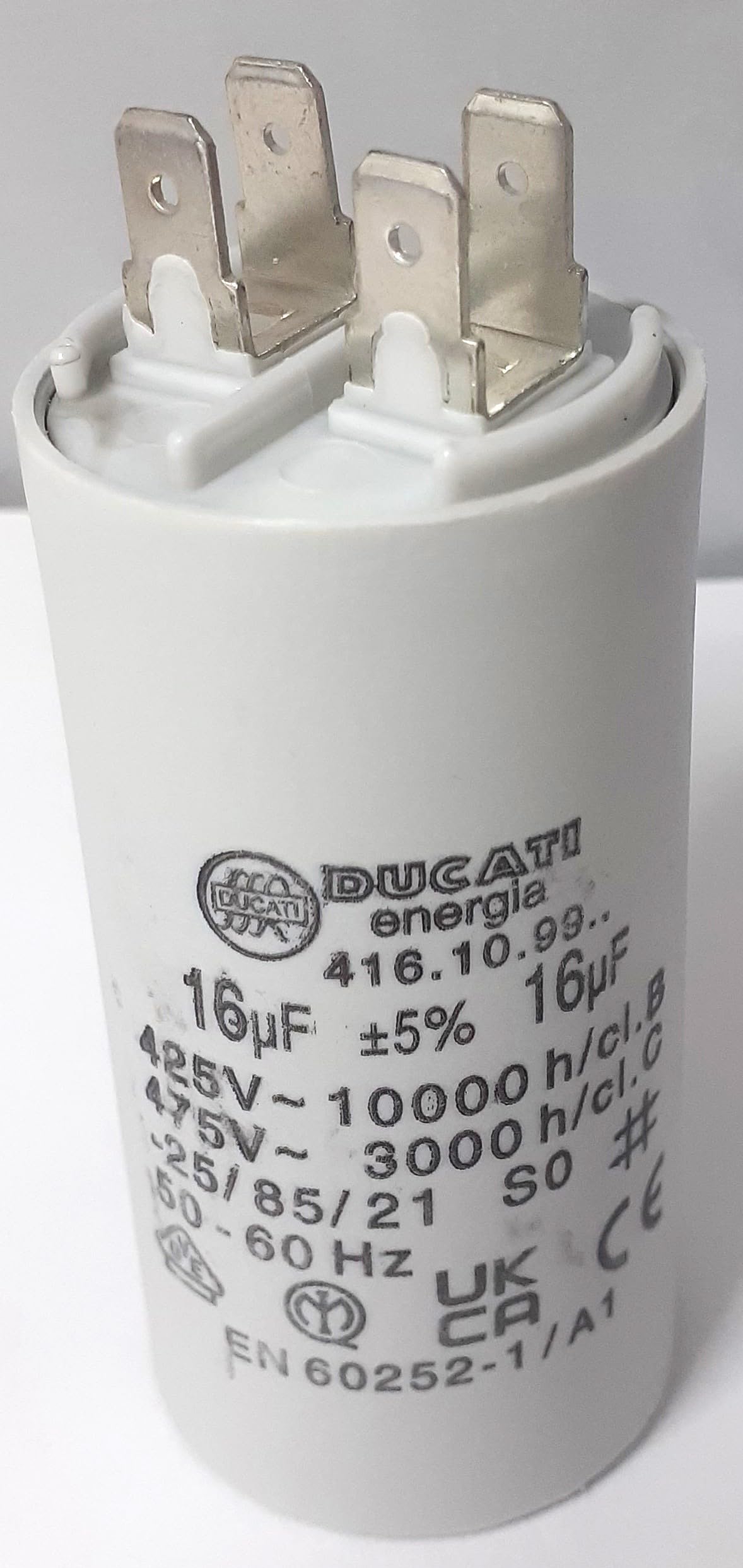 Condensatore 12.5 UF 450V - Per Pompe, Compressori, Cancelli, Tosaerba, Made In EU - Foto 2