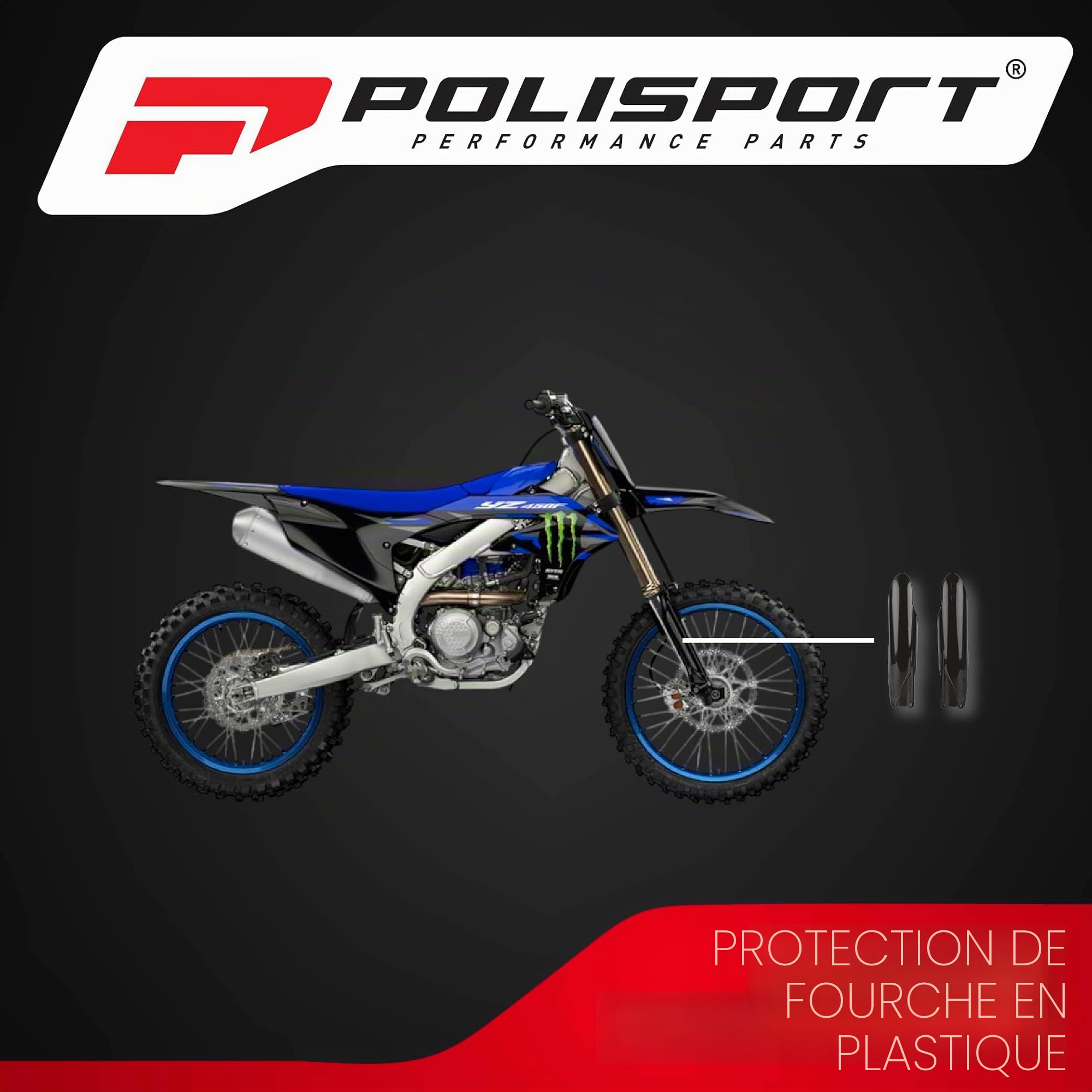 FORK COVERS YZ/YZF BK