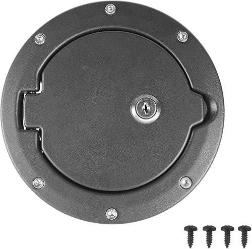 Miniatura 5 de TJ Wrangler - Cubierta de tapa de gas con bloqueo, tanque de llenado de combustible, puerta de gas compatible con Jeep Wrangler TJ y LJ 1997-2006