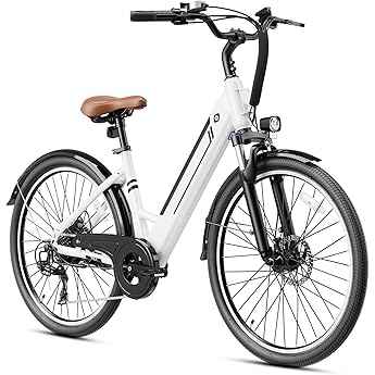 Electric Bike for Adults, 26" Up to 1000W Peak Motor Ebike 45+ Mile Range Brushless City Ebike, 25Mph 7-Speed Commuter E-Bike with Removable 360Wh Battery for Commuting, Outdoor Leisure (Black)