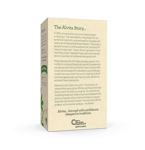 Miniatura 6 de Alvita Té de hierbas de fenogreco orgánico hecho con semillas de fenogreco orgánicas de primera calidad y sabor amargo suave 24 bolsas de té