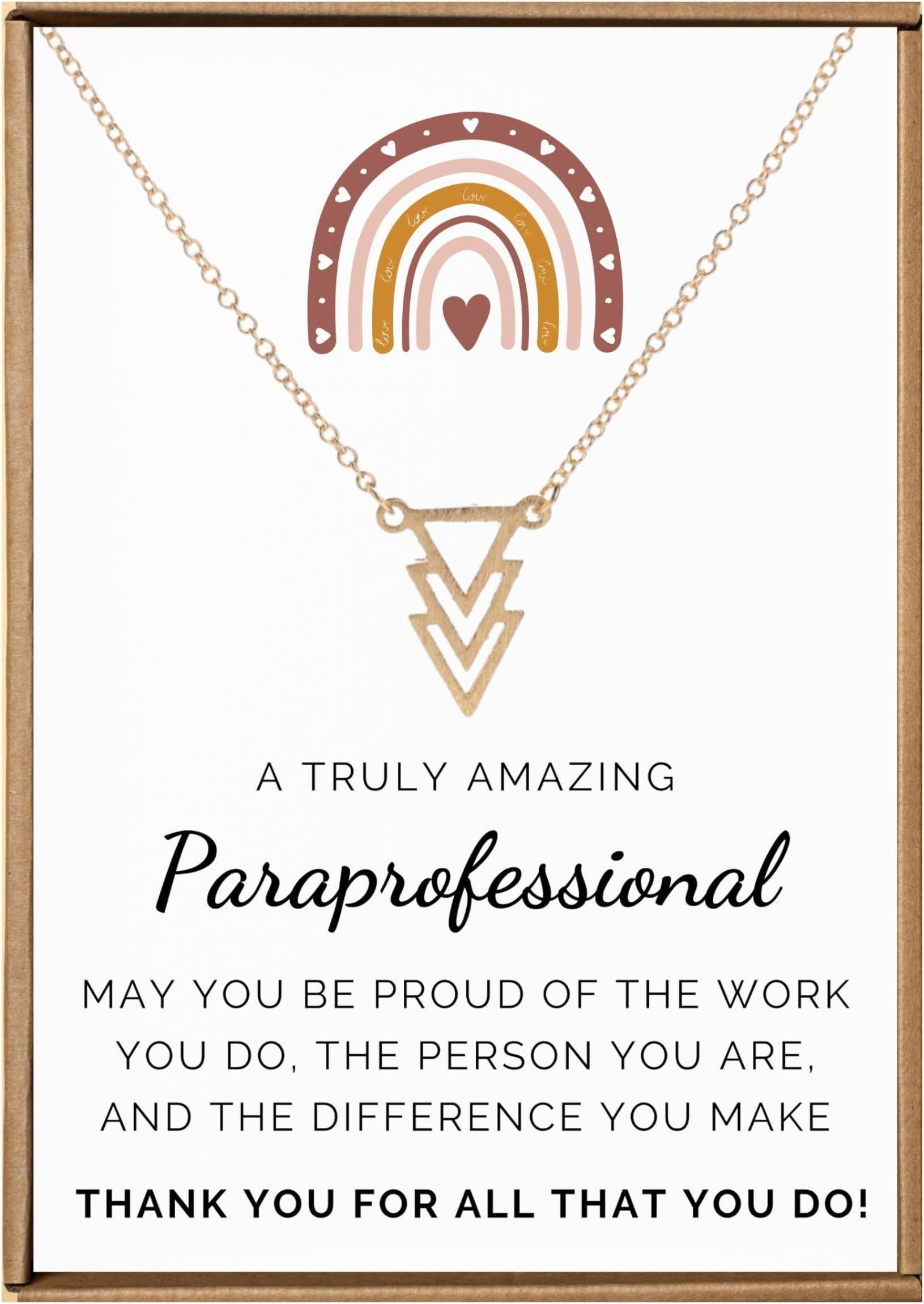 VIY Personal Card Paraprofessional gifts for women, Paraprofessional appreciation necklace, Teacher assistant appreciation week