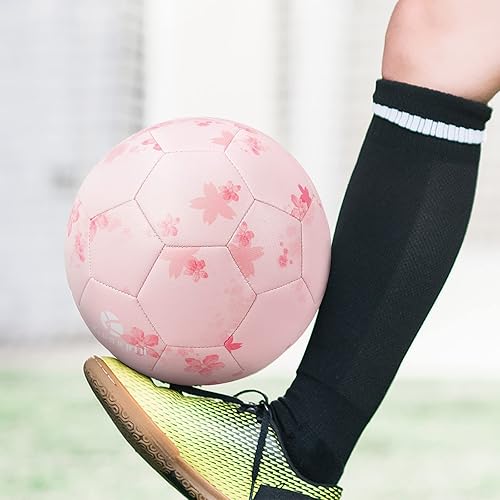 Miniatura 4 de Kuangmi Balón de fútbol, pelota de partido de tamaño oficial 5, jugadores de fútbol para jóvenes, adolescentes y adultos, entrenamiento deportivo al