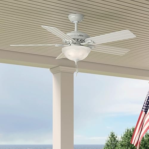 Miniatura 3 de Hunter 53122 Beachcomber ventilador de techo con luz 52 pulgadas blanco
