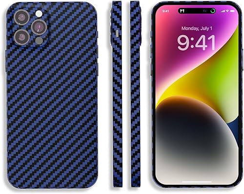 LAFRAU Funda de teléfono con textura de fibra de carbono para iPhone 14 Pro Max de 6.7 pulgadas, delgada 0.031 in cubierta protectora dura a prueba