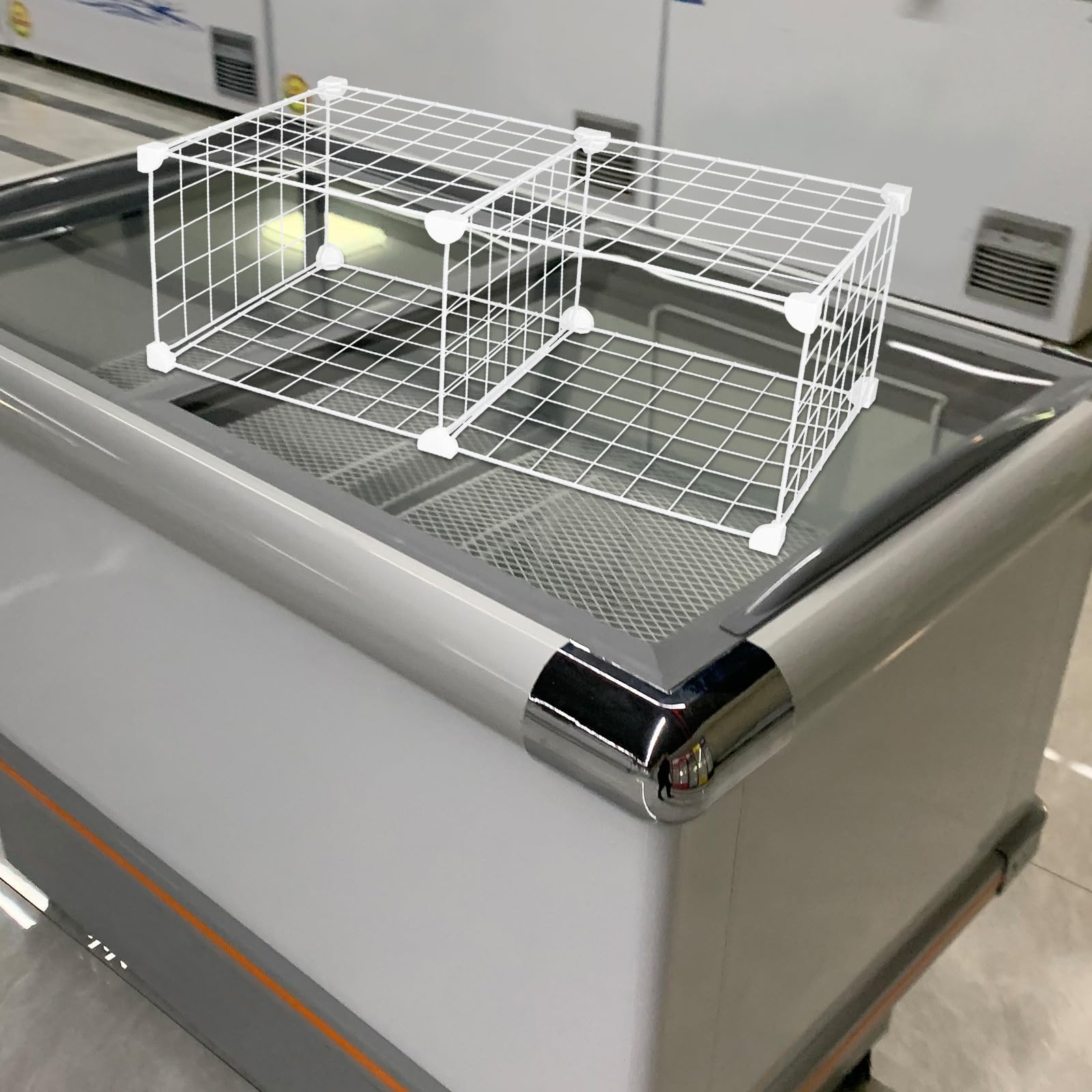 FOMIYES Divisores Organizadores para Congelador de Hierro Blanco Diseño Ajustable para Almacenamiento en Refrigeradores y Organización de Alimentos