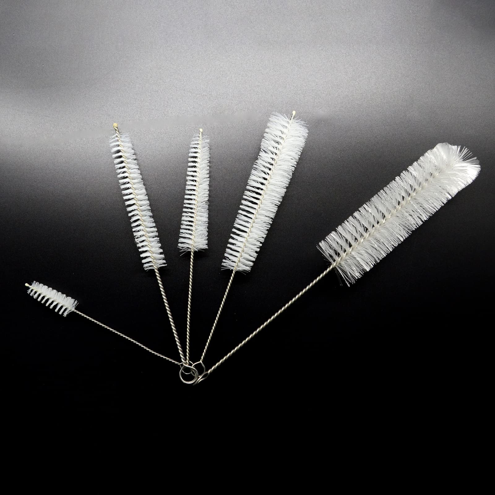 QiQiCiBrush Set 5pcs Household Cleanning Brush Built for Cleaning Pipe Stem Coffee Mugs, Tumblers, Wine Decanters Pot Brush