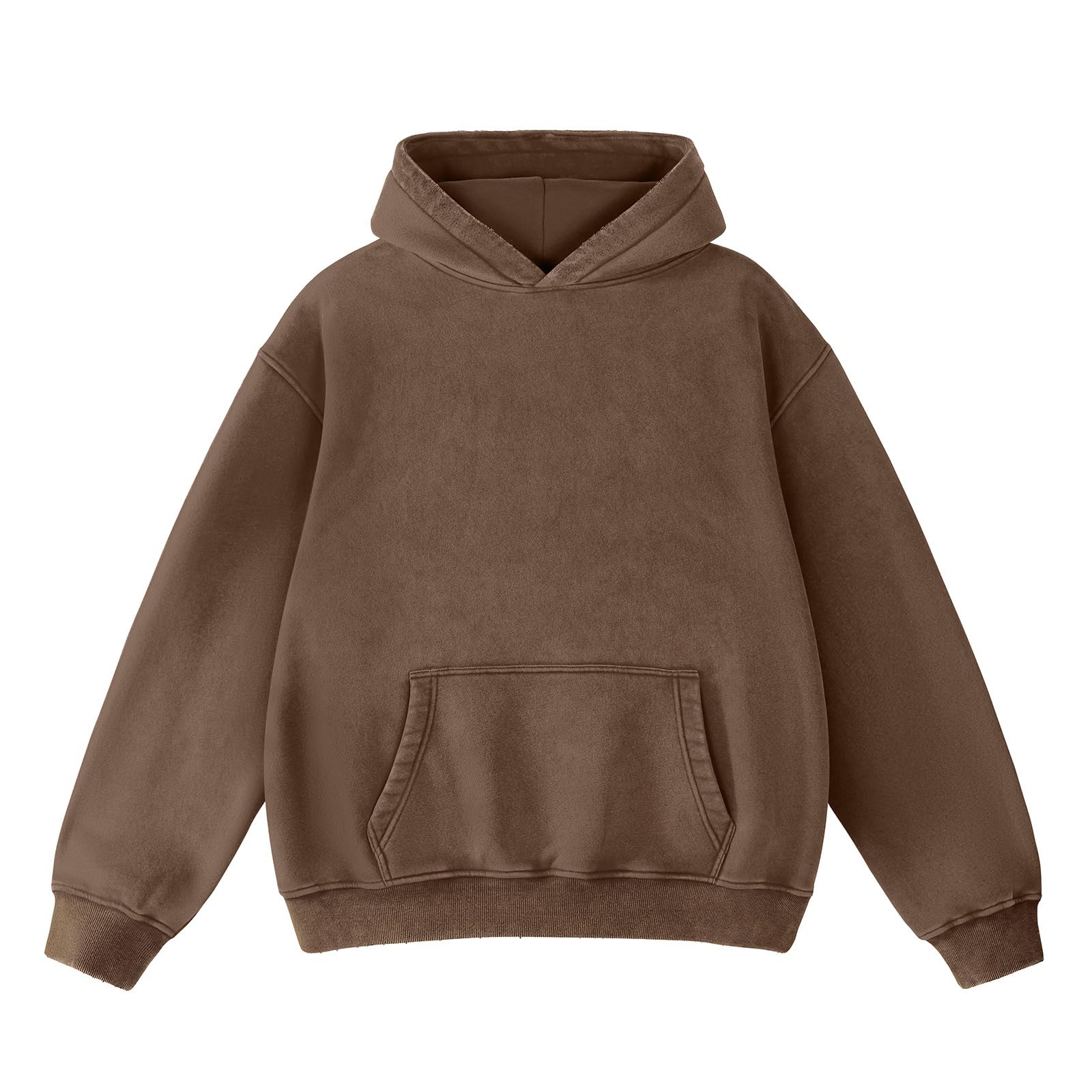 Men's Oversized Acid Wash Hoodies Heavyweight Cotton Fleece Sweatshirt Loose Fit Fall Winter Casual Streetwear Pullover