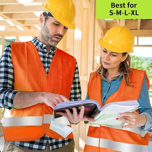 Miniatura 6 de Chaleco de seguridad, chaleco reflectante de alta visibilidad para hombres, trabajo, ciclismo, corredor, topógrafo, voluntario, carretera