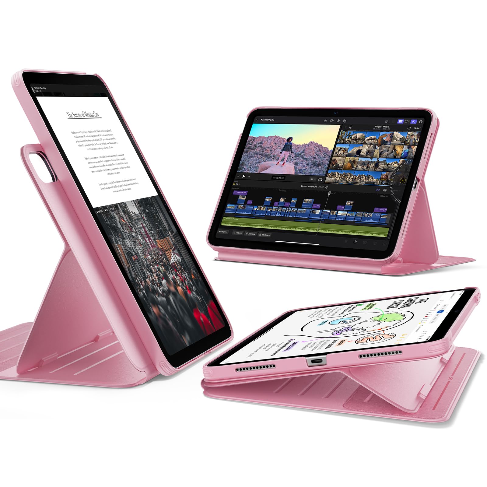 ipad（A16）11インチ　ピンク　256gb おまけケース付き iPad A16 ケース 第11世代 第10世代 第9/8/7世代 Air 11インチ(M4/M3