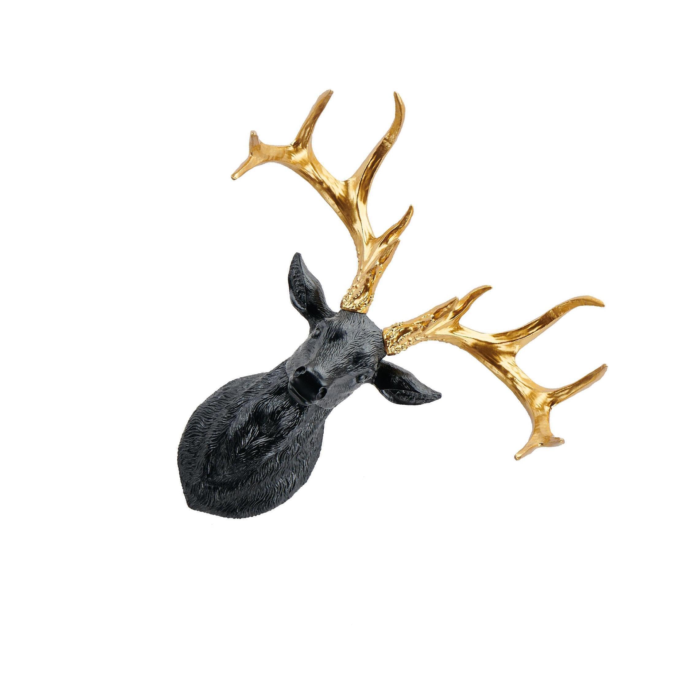 PIXZCSA Home Room Ornament Deer Figurines Intricate Adds Wonderous Atmosphere to Home Deer Head Wall Statue Wonderful Atmosphere