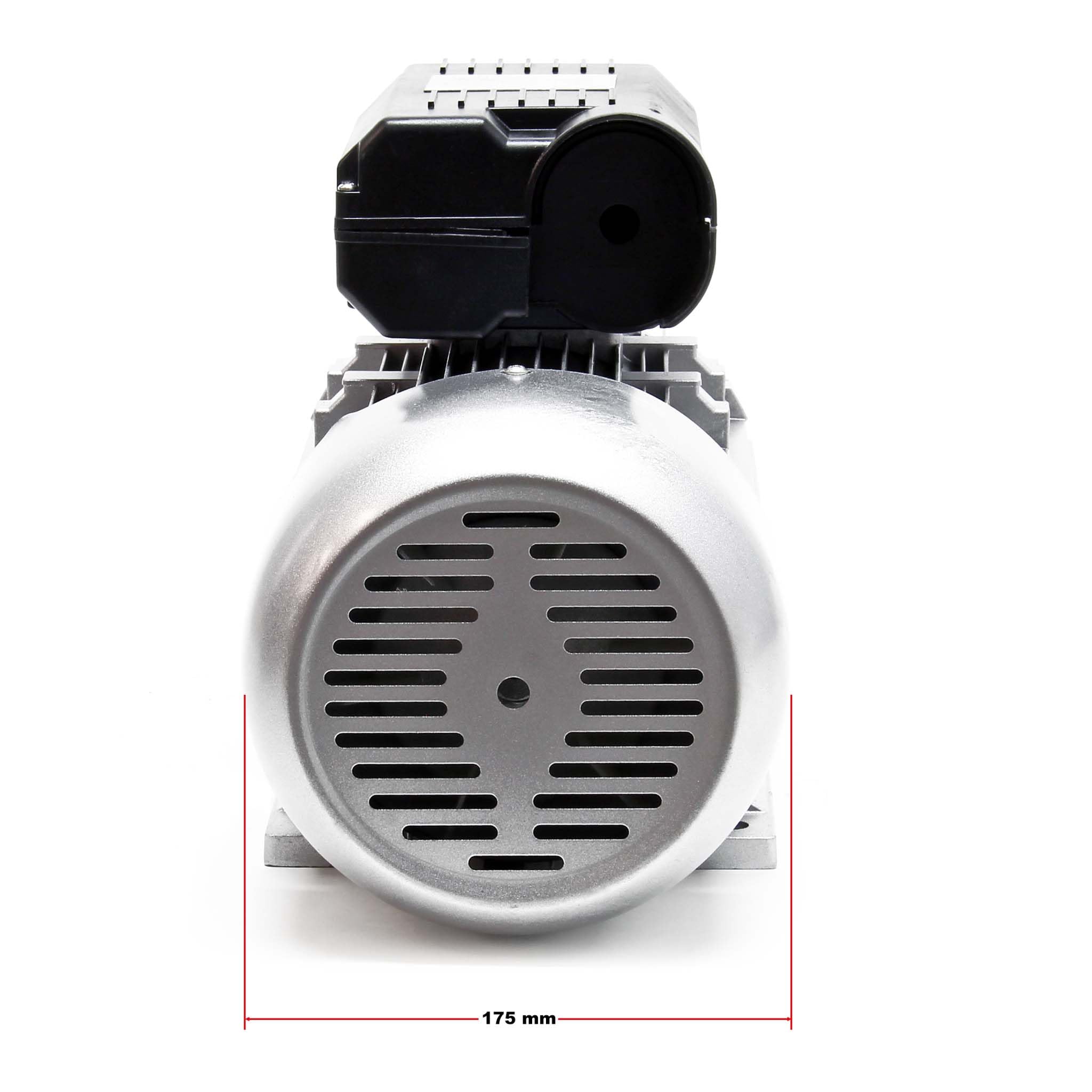 Wiltec Motore elettrico monofase 2 poli 230 V 1,5 kW, condensatore di avviamento 2850 giri/min, avvolgimento in rame