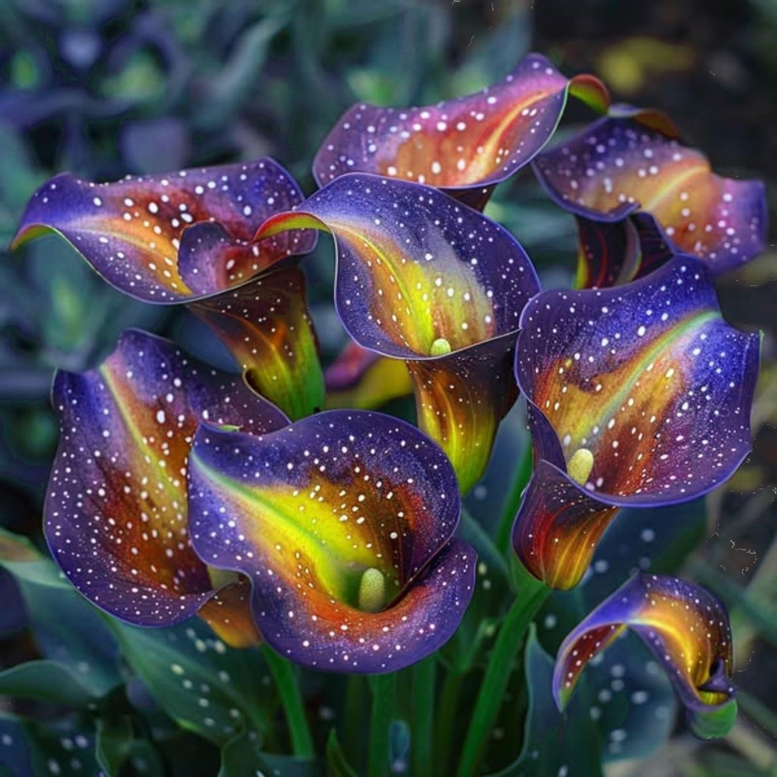 Calla Lily Bulbs Mix for Planting Now UK/Greening Flower/Good for Containers/Strong Plants That Grow Well/Natural Organic/Cut Flowers/Wedding Flowers.-5bulbs-A
