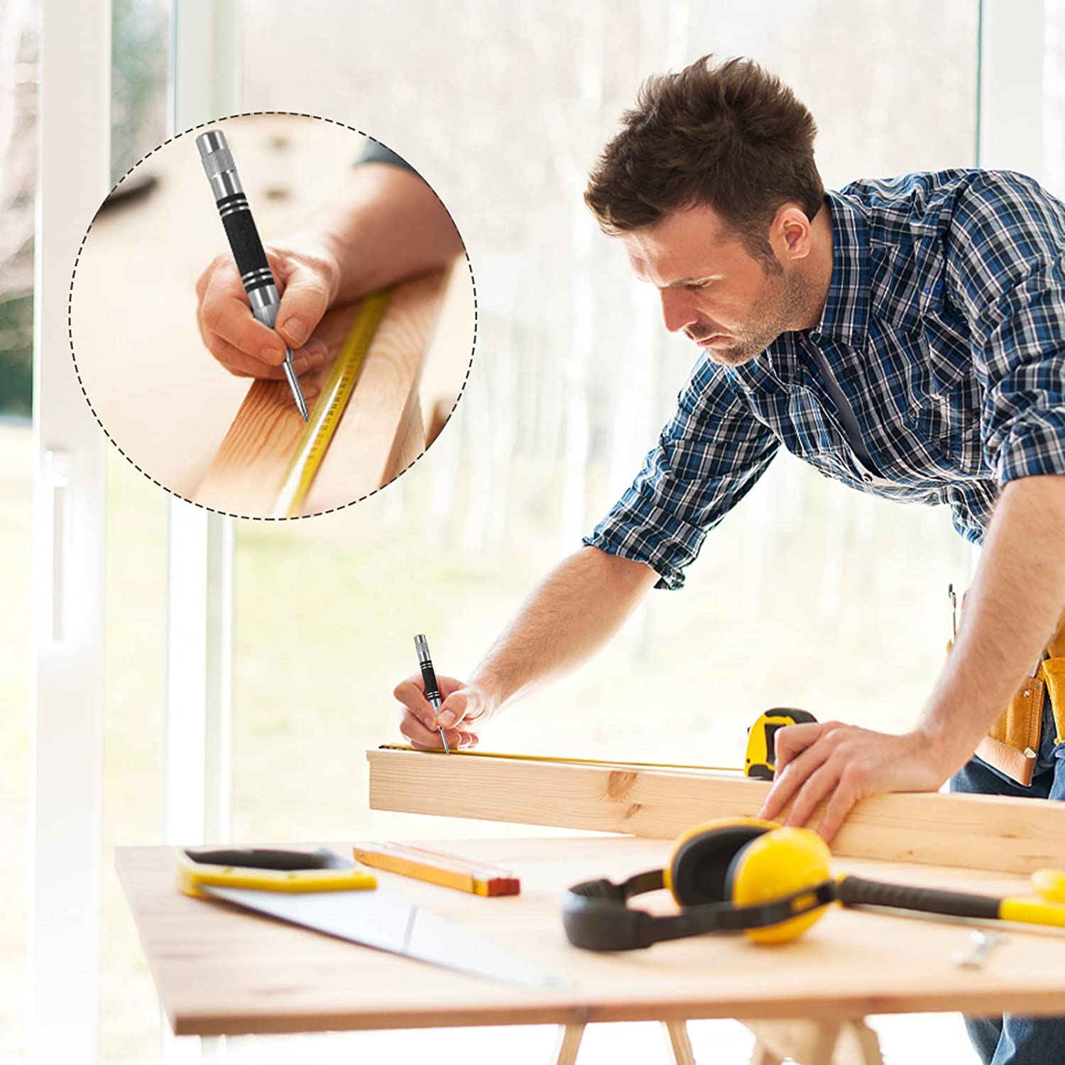 2 Punzoni Centrali Automatici A Molla - 128mm Per Metallo E Legno, Senza Martello - Foto 10