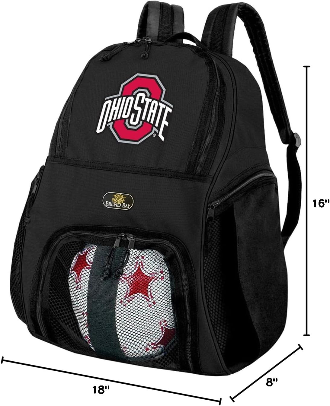 Broad Bay Ohio State University Soccer Backpack or OSU Buckeyes Volleyball Bag