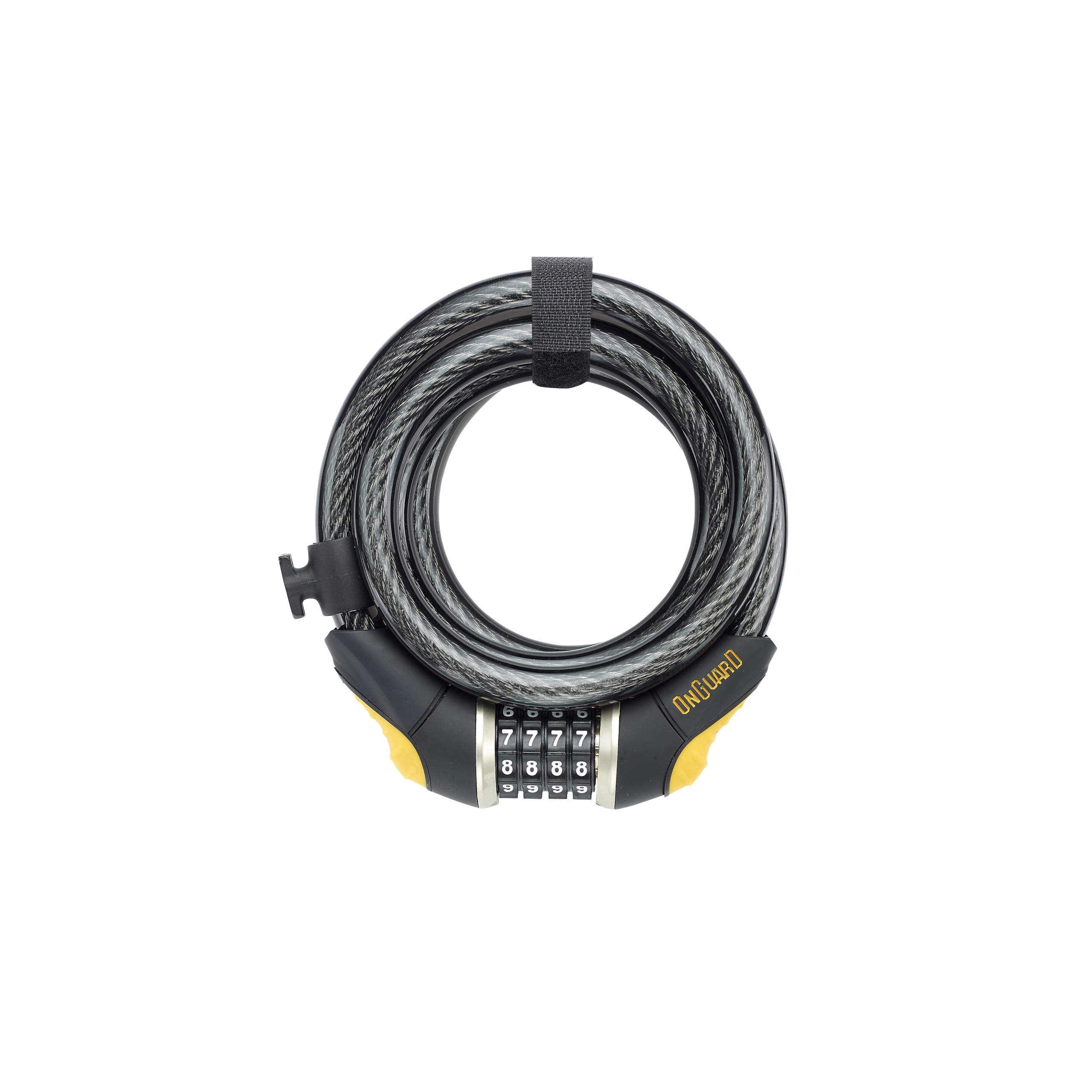 Onguard Doberman 8030 Re-settable Coil Combo Cable Lock, 185cmx15mm, Black