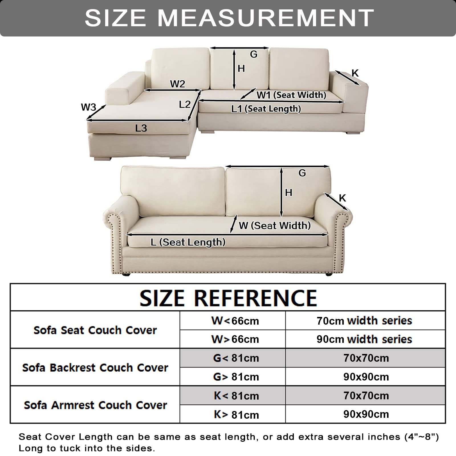 SHANNA Thick Rabbit Plush Sofa Cover 1 2 3 Seater, New Universal Non-Slip Corner Sofa Cover L Shape Super Soft Faux Fur Sofa Slipcovers for Living Room(Light Grey, 70 * 70cm Armrest or Backrest) — view 176