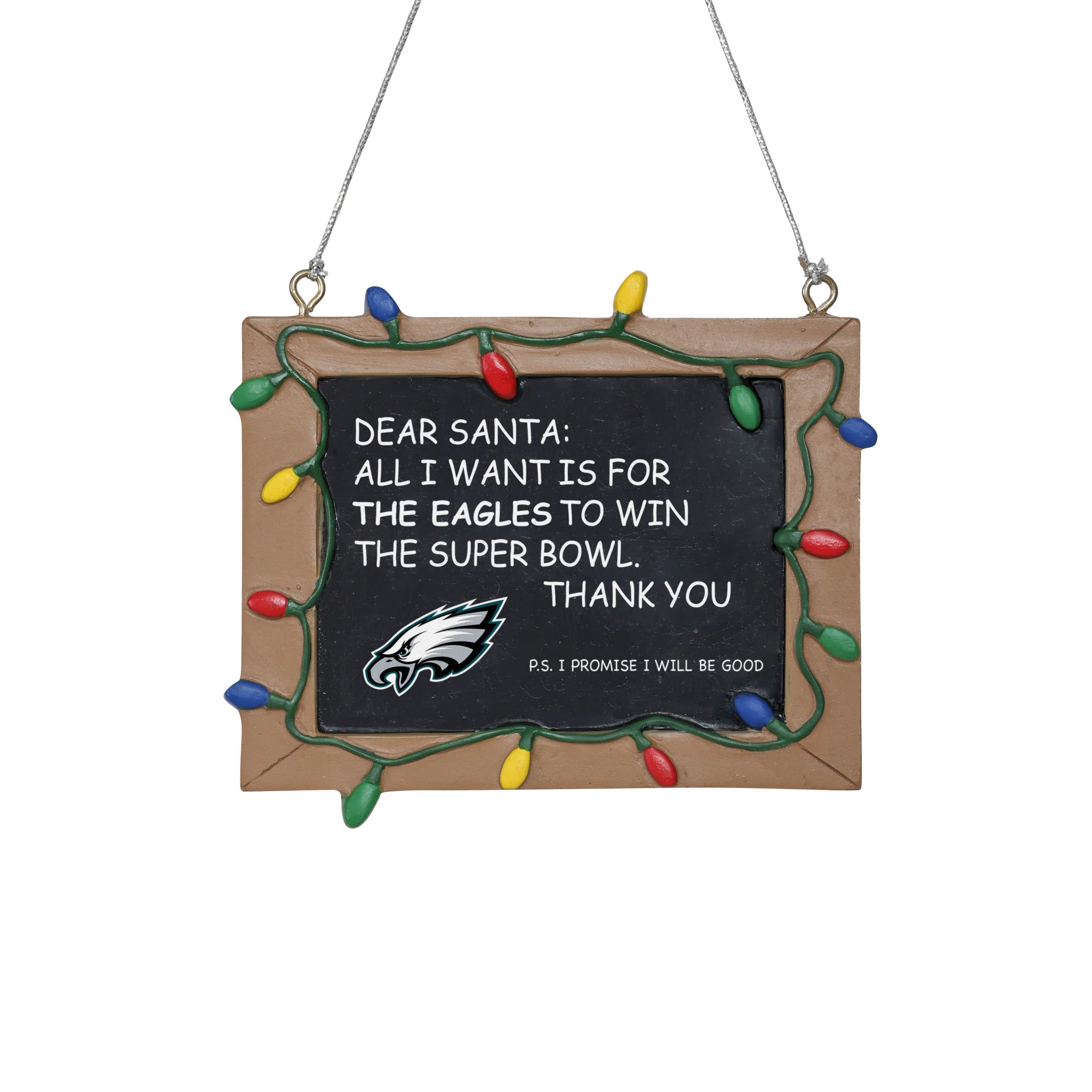 FOCO Philadelphia Eagles Resin Chalkboard Sign Ornament
