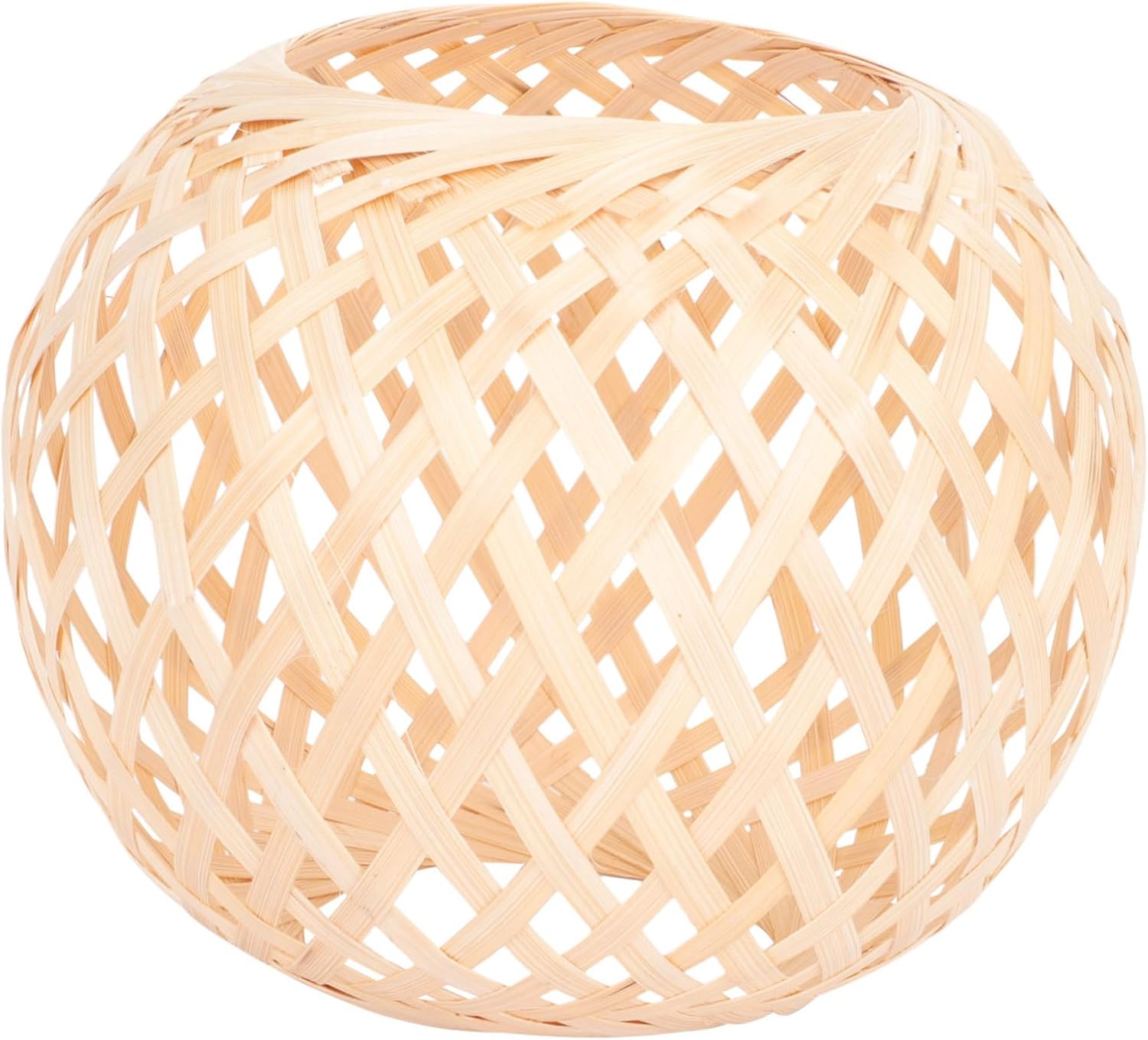 Hand-woven Bamboo Lampshade Decorative Lamp Cover Retro Lampshade for Table Lamp