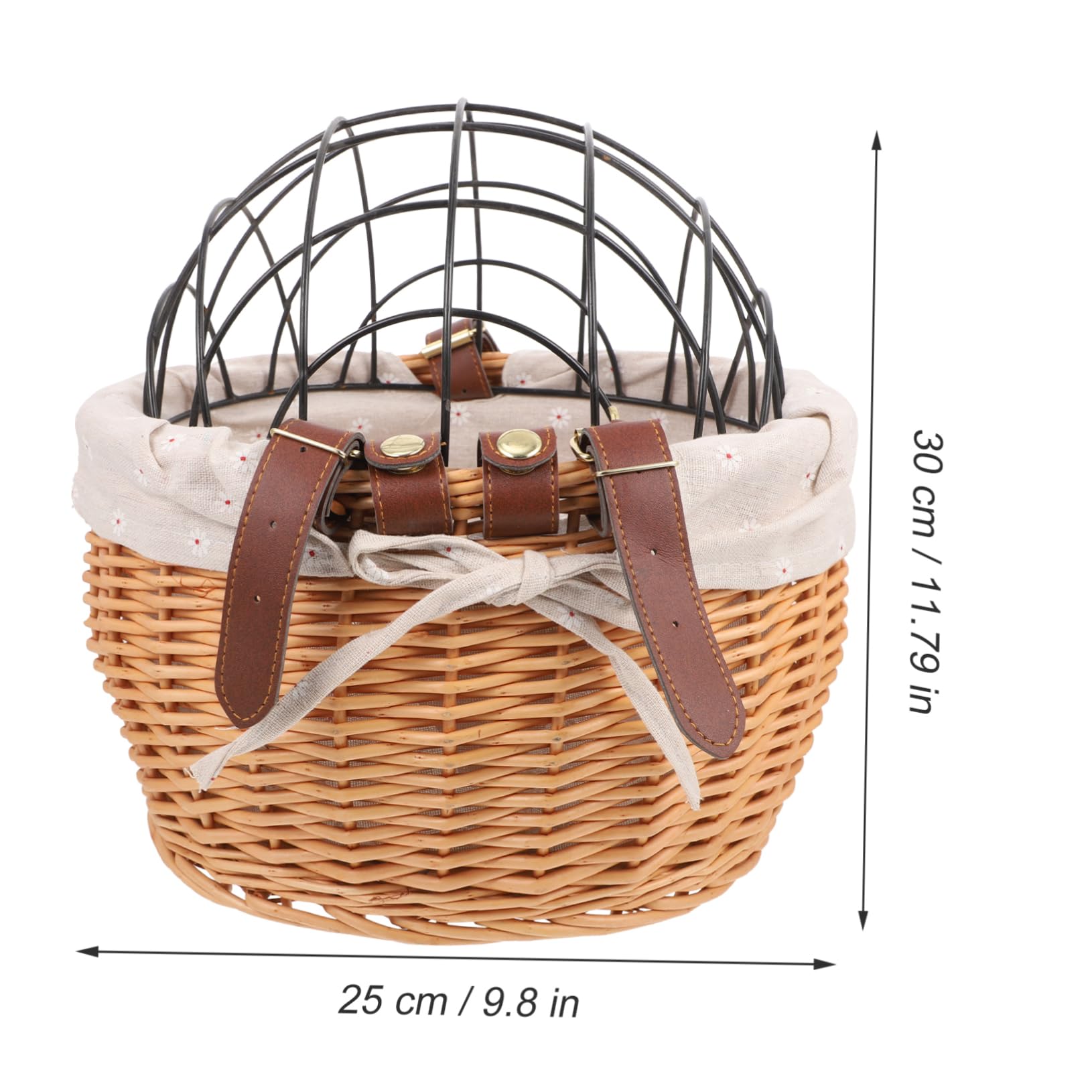 MUELODSIC Pets Cat Bike Basket Removable Front Carrier for Dogs and Cats Durable Frame Bag for Cycling Capacity Portable and Easy to Use