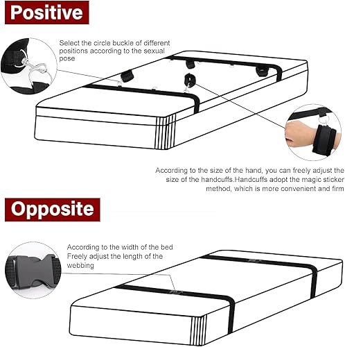 Miniatura 2 de Juego de cuerdas de sujeción para cama sexual, correas de amarre para cama de servidumbre, esposas peludas, juego de puños de mano para adultos,