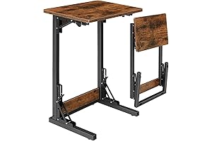 HOOBRO Folding C Shaped End Table: The Ultimate Space-Saving Sofa Companion