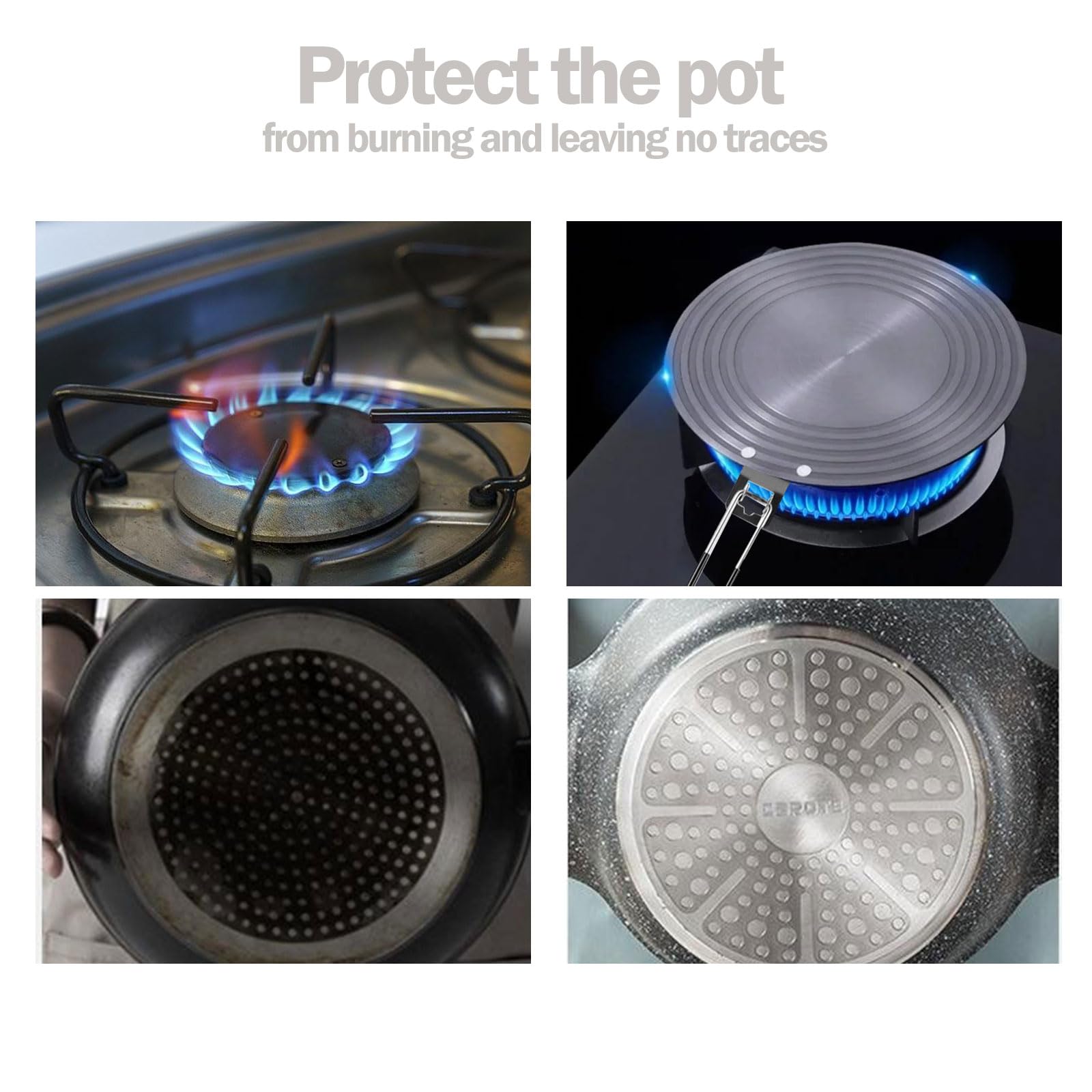 Induktions Adapterplatte 24cm - Mit Faltbarem Griff Für Alle Herdarten