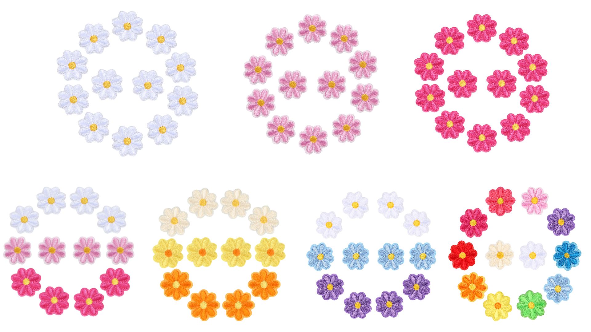 Amazon.co.jp: WATASHINO ワッペン アイロン アップリケ 花 2cm